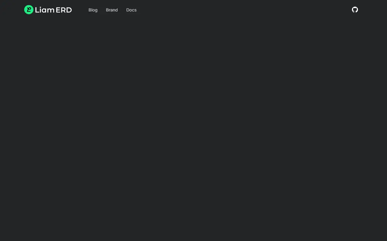 Liam ERD homepage screenshot