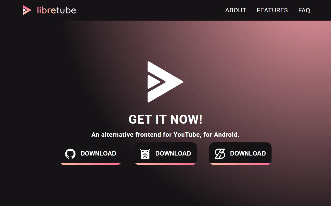 LibreTube homepage screenshot