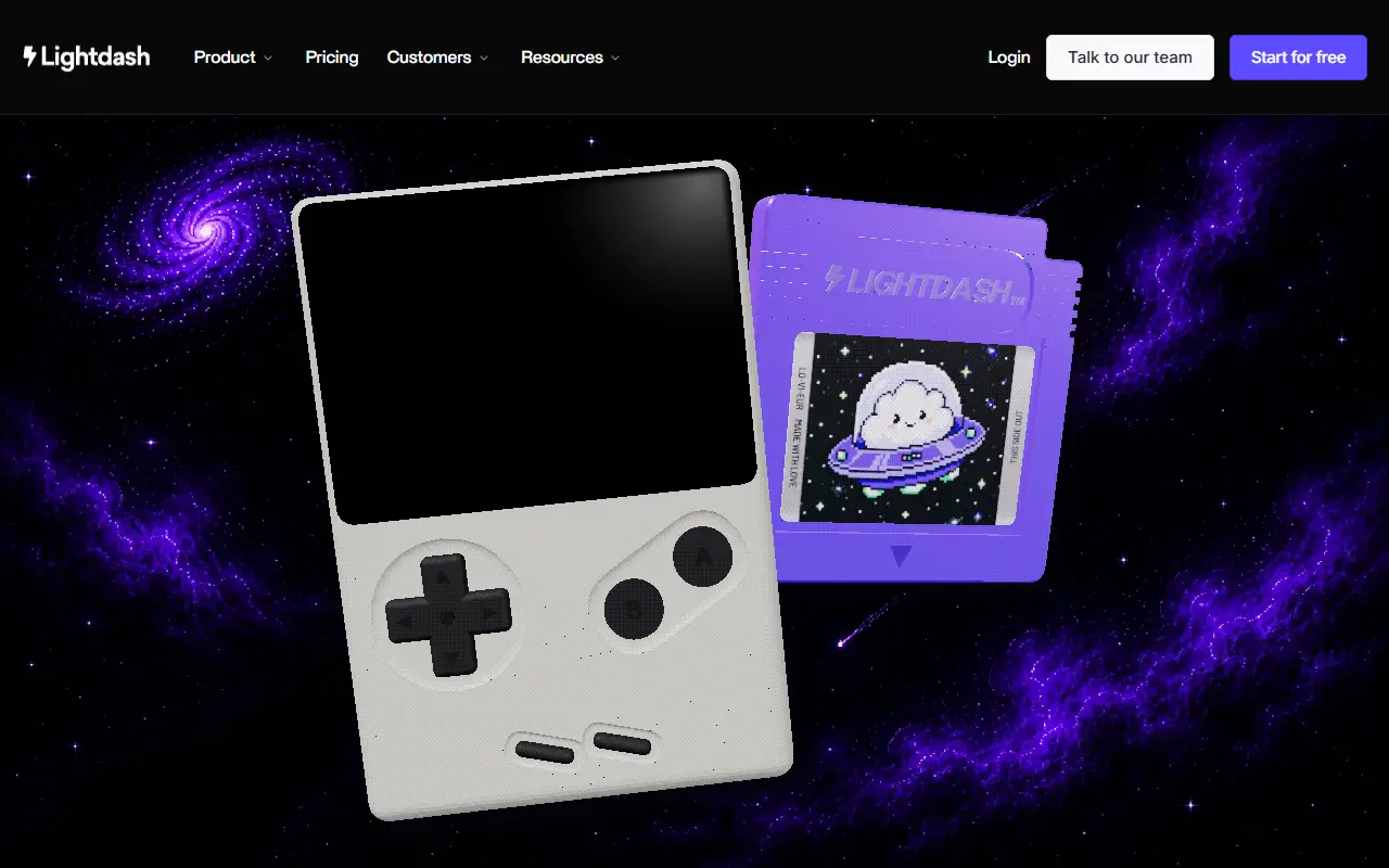 Lightdash homepage screenshot
