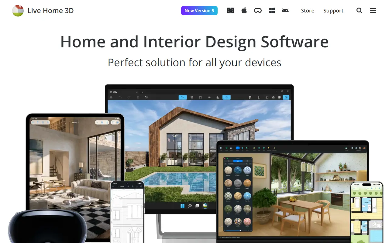 Live Home 3D homepage screenshot