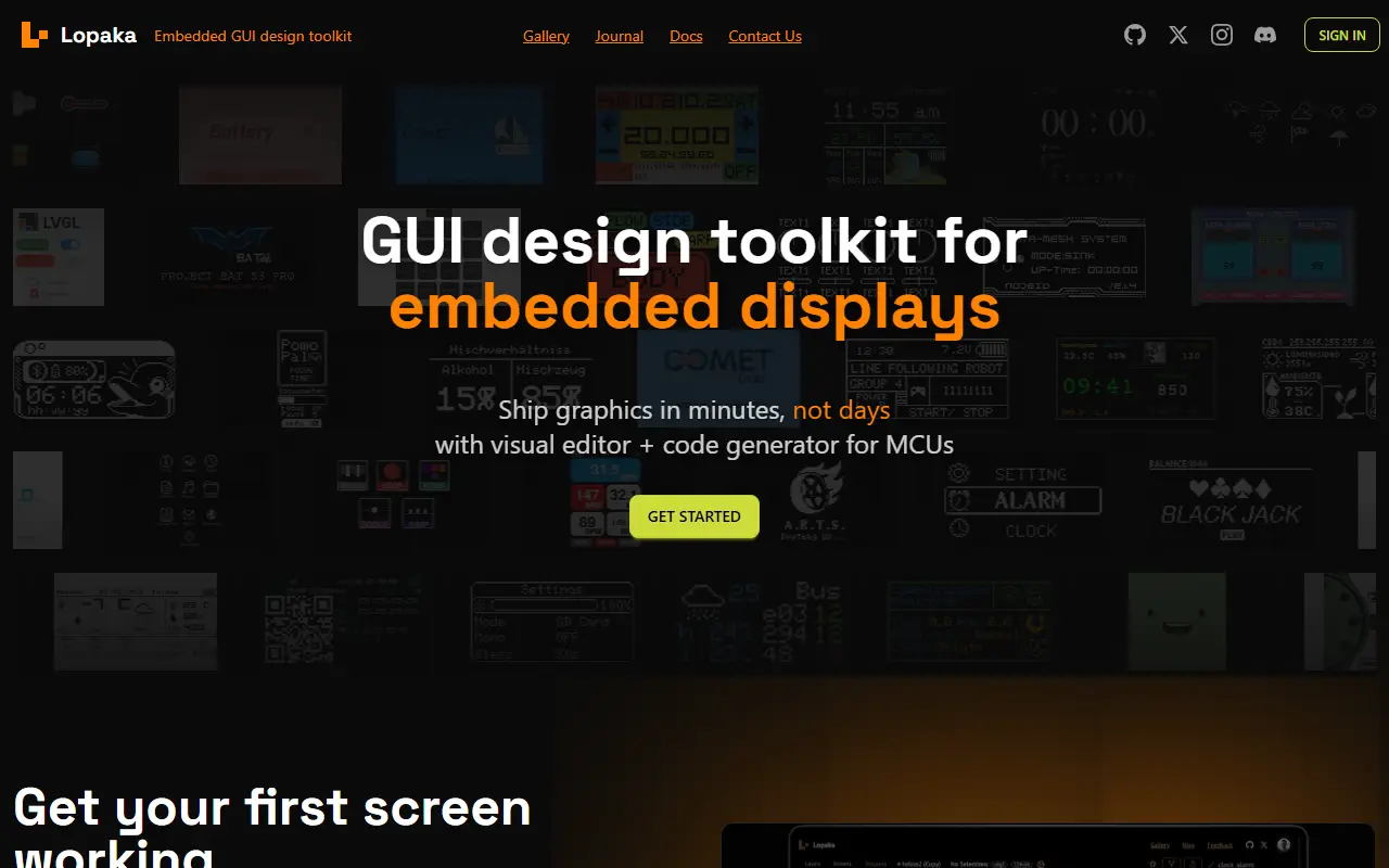 Lopaka homepage screenshot