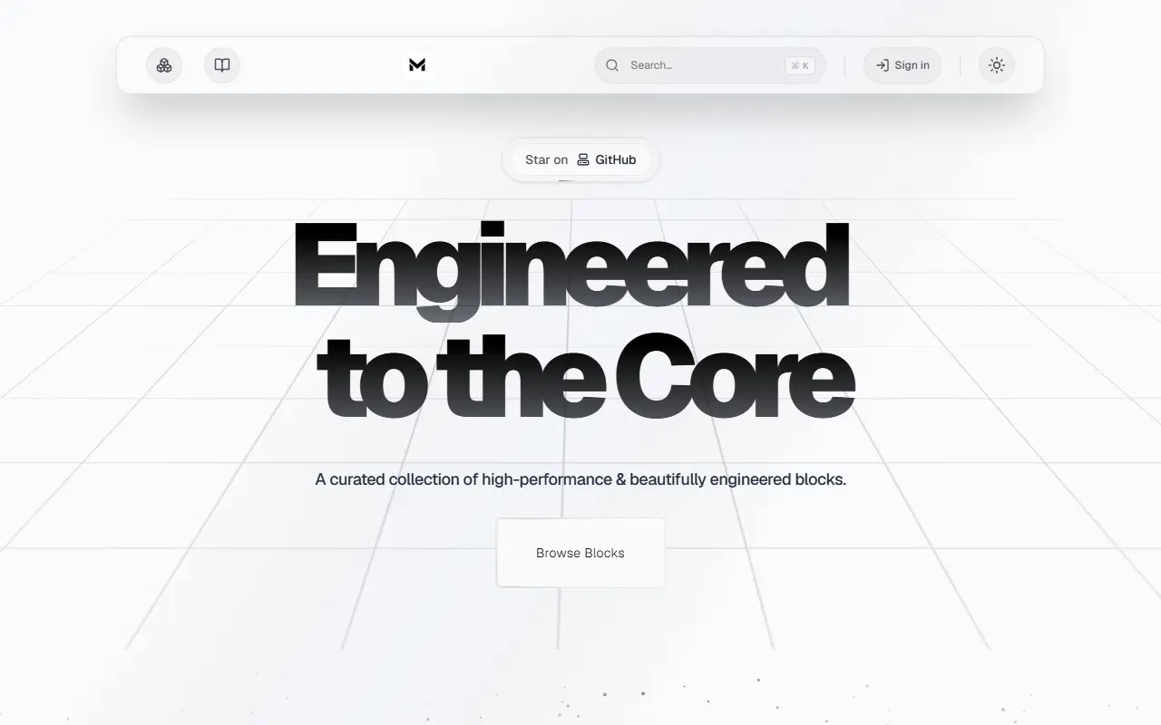 Marrow Stack homepage screenshot