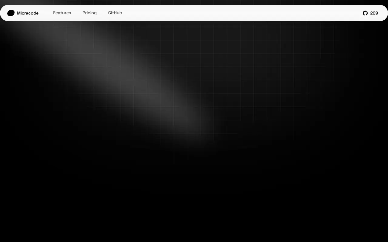 Micracode homepage screenshot