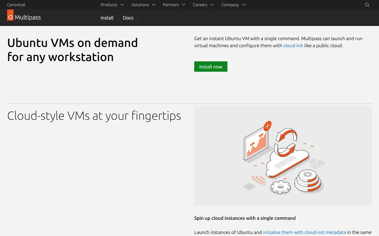Multipass homepage screenshot