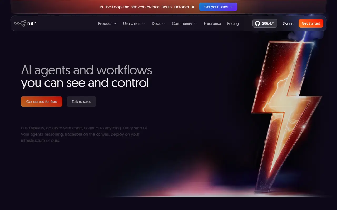 n8n homepage screenshot