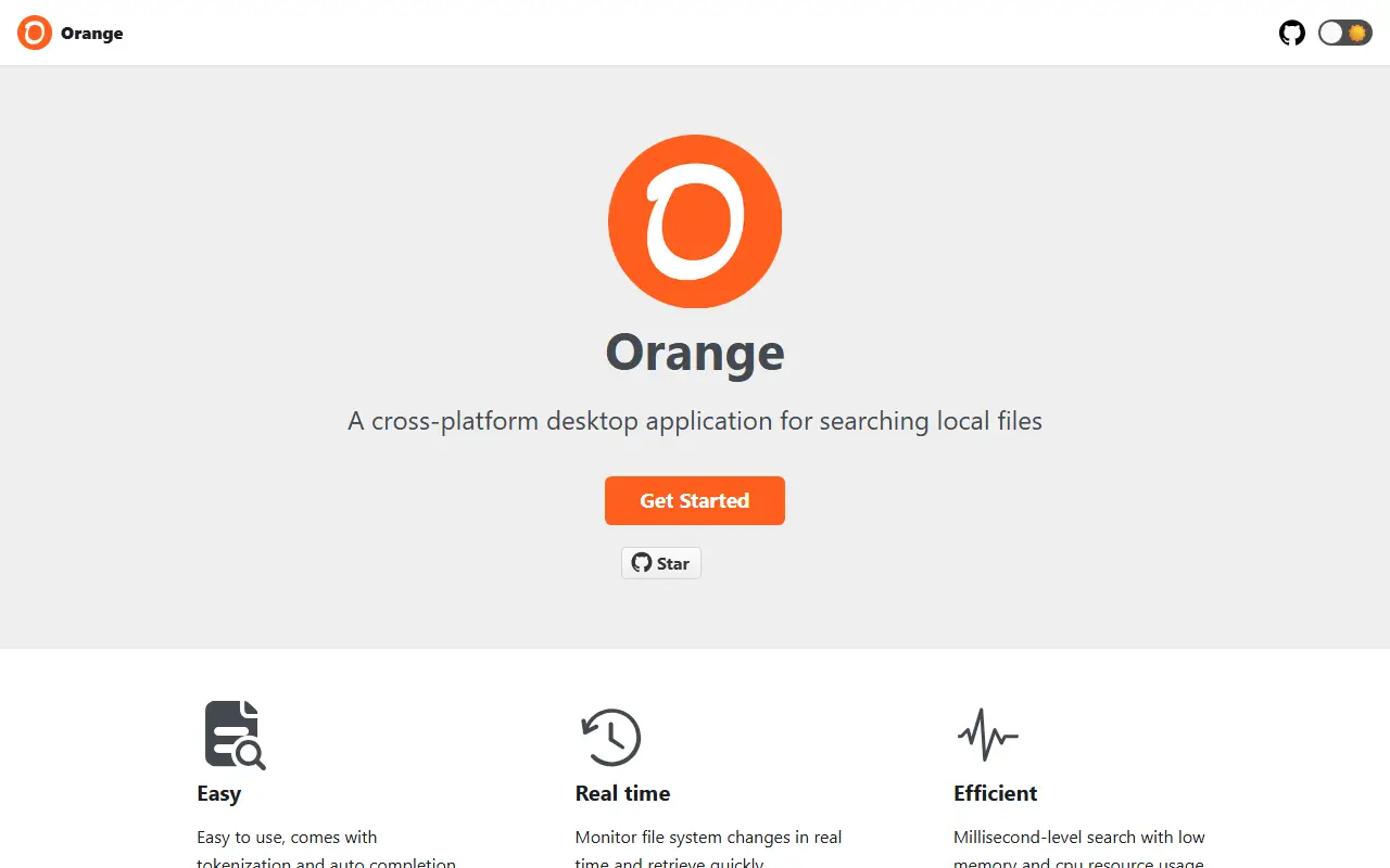 Orange homepage screenshot
