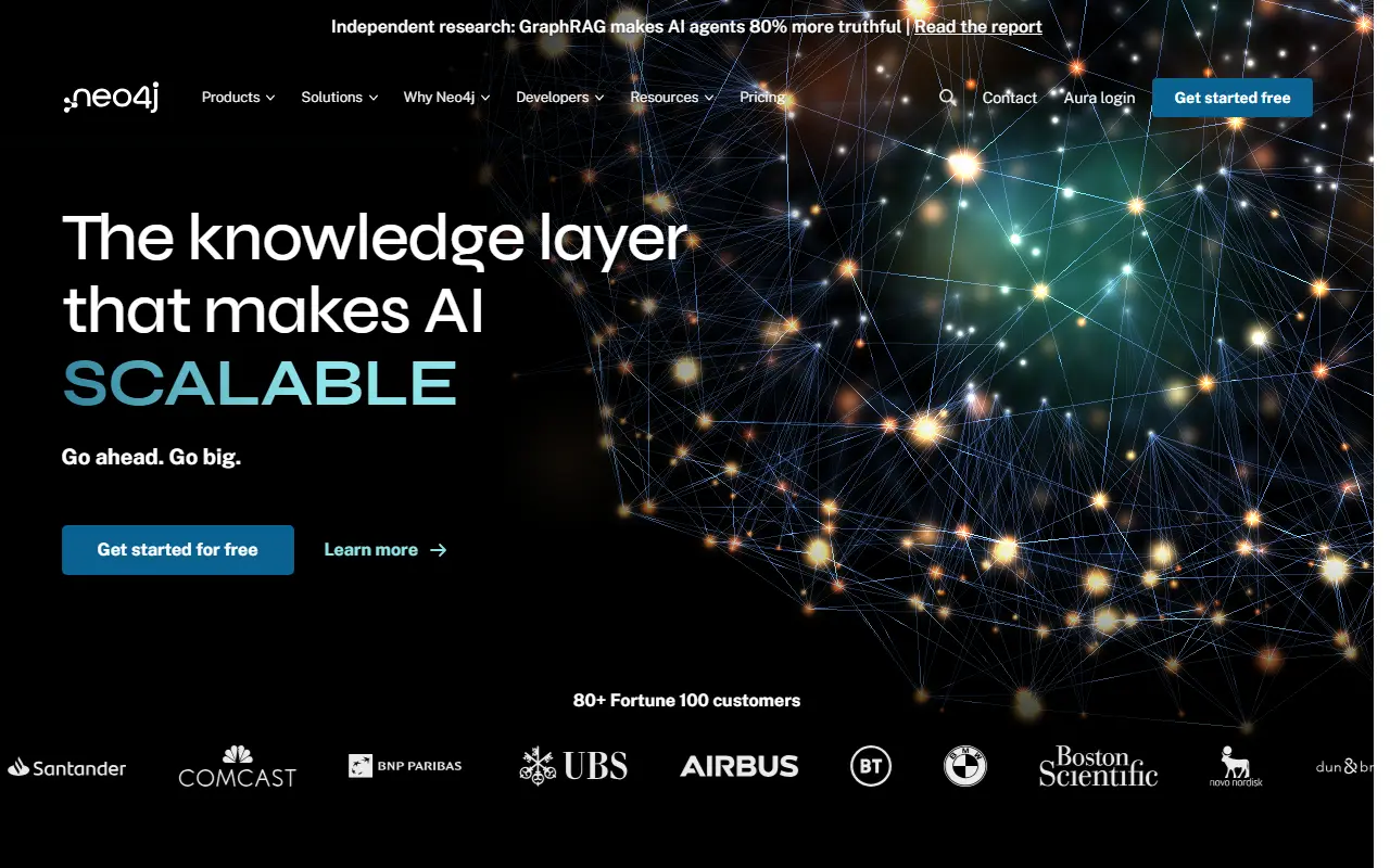 Neo4j homepage screenshot