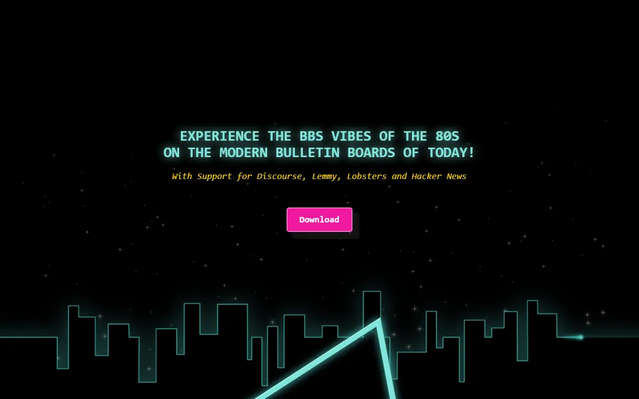 NeonModem homepage screenshot