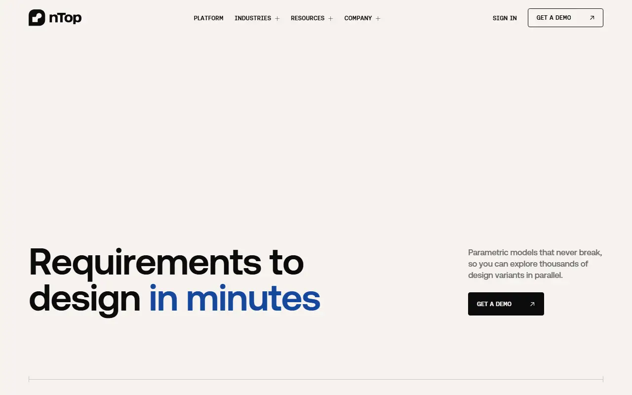 nTop homepage screenshot
