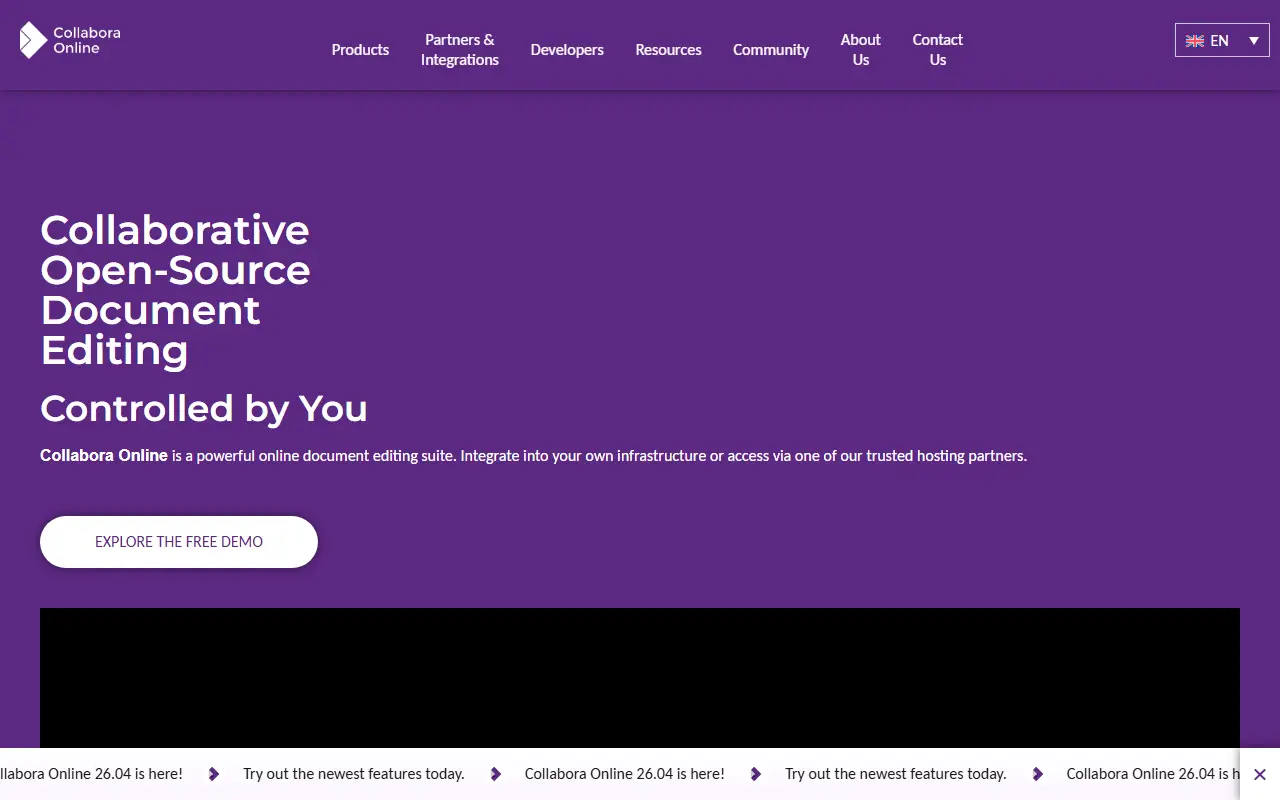 Collabora Online homepage screenshot