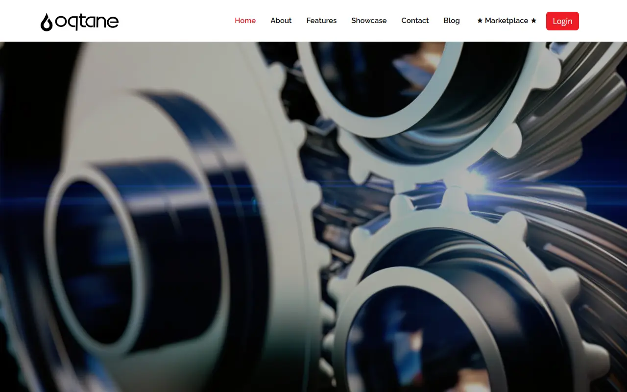 Oqtane homepage screenshot