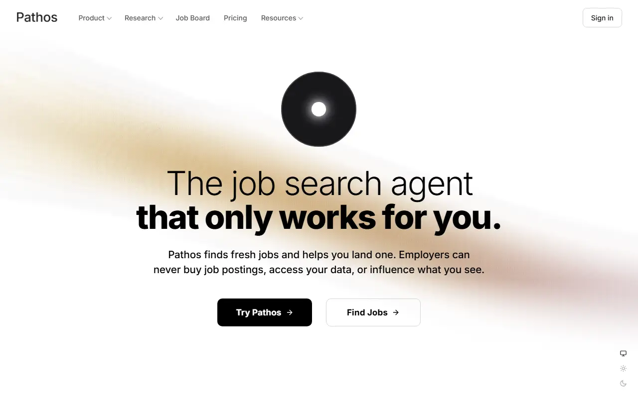 Pathos homepage screenshot