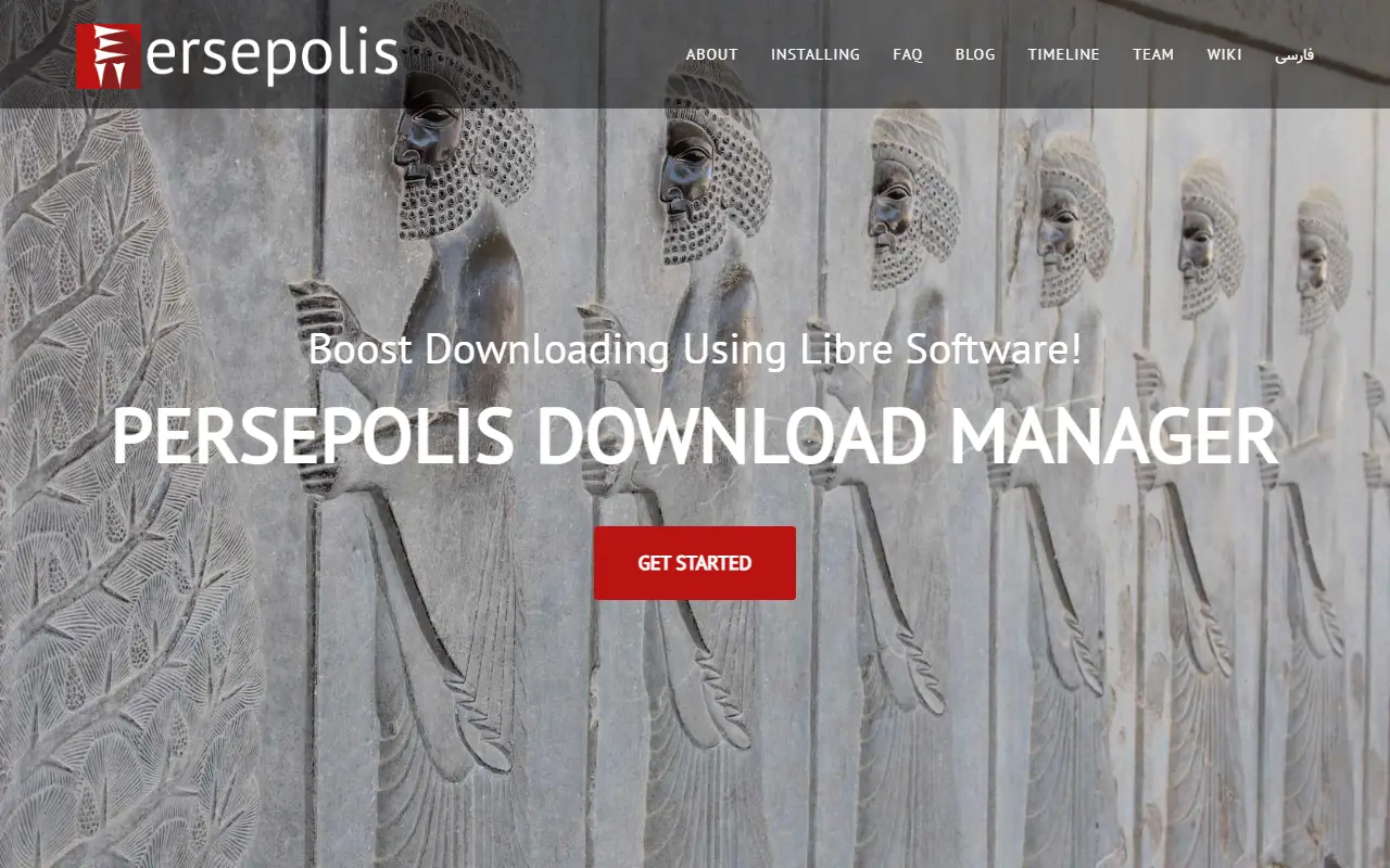 Persepolis homepage screenshot