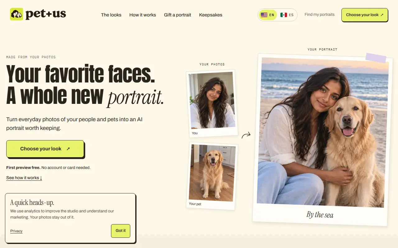 Pet Plus Us homepage screenshot
