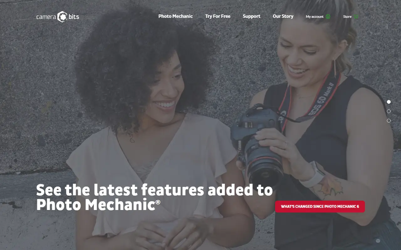 Photo Mechanic homepage screenshot
