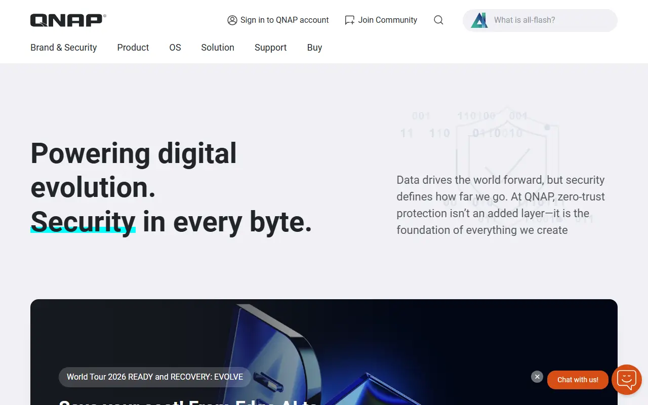 QNAP Hybrid Backup Sync homepage screenshot
