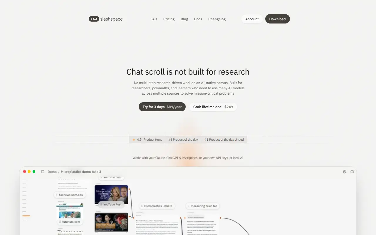 Rabbit Holes AI homepage screenshot