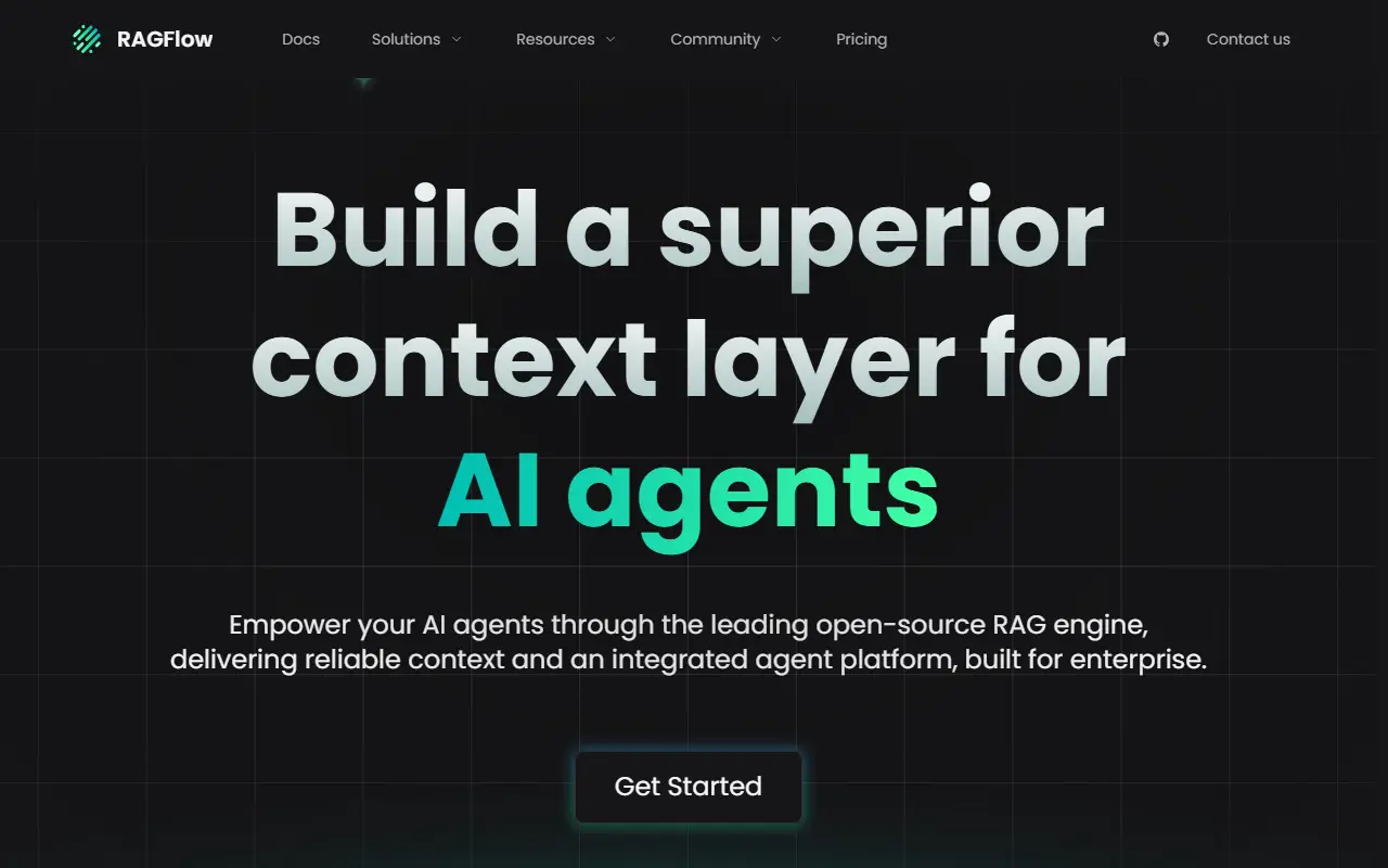 RAGFlow homepage screenshot