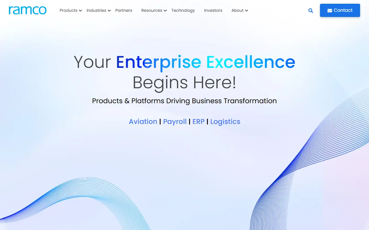 Ramco homepage screenshot