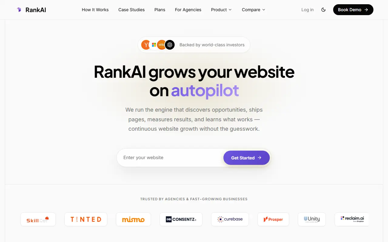 RankAI homepage screenshot