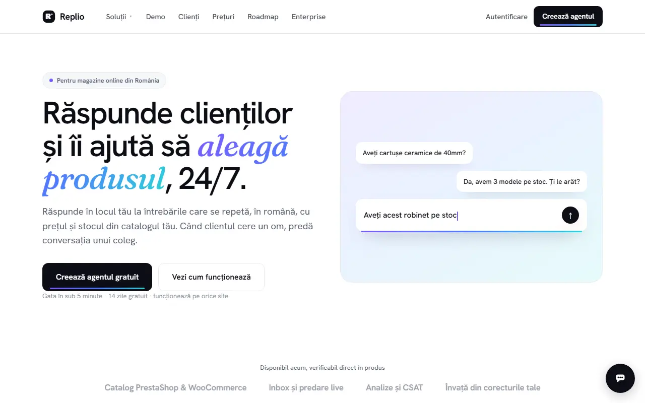 Replio homepage screenshot