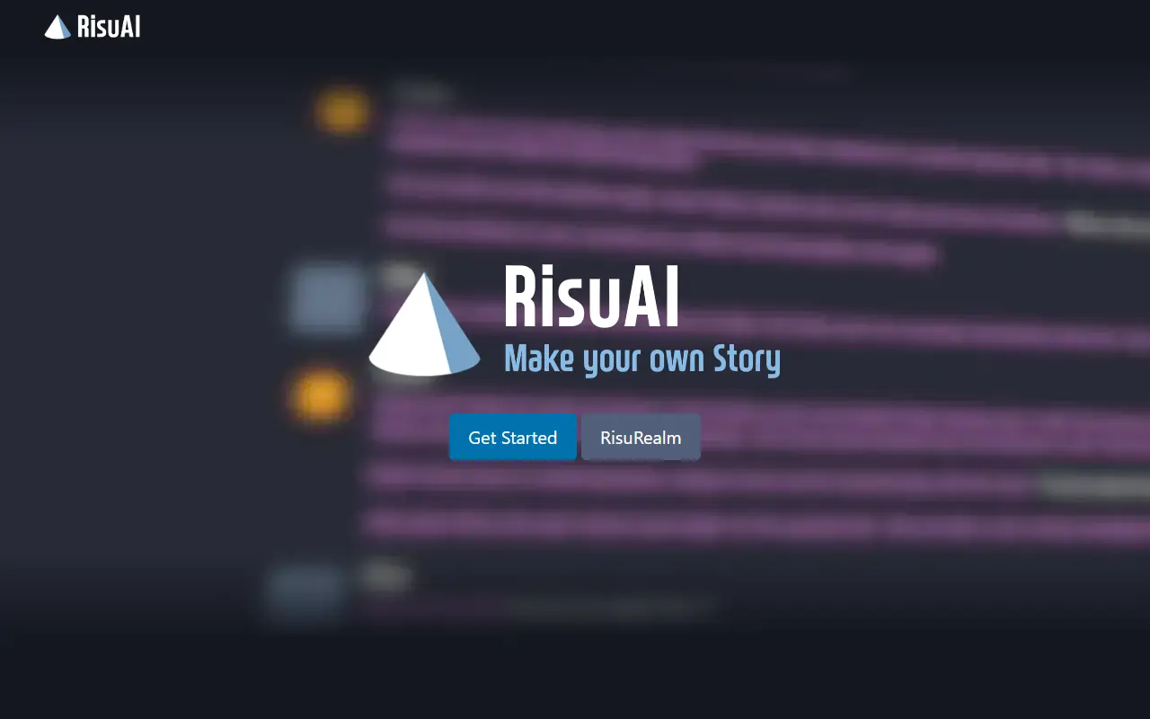 RisuAI homepage screenshot