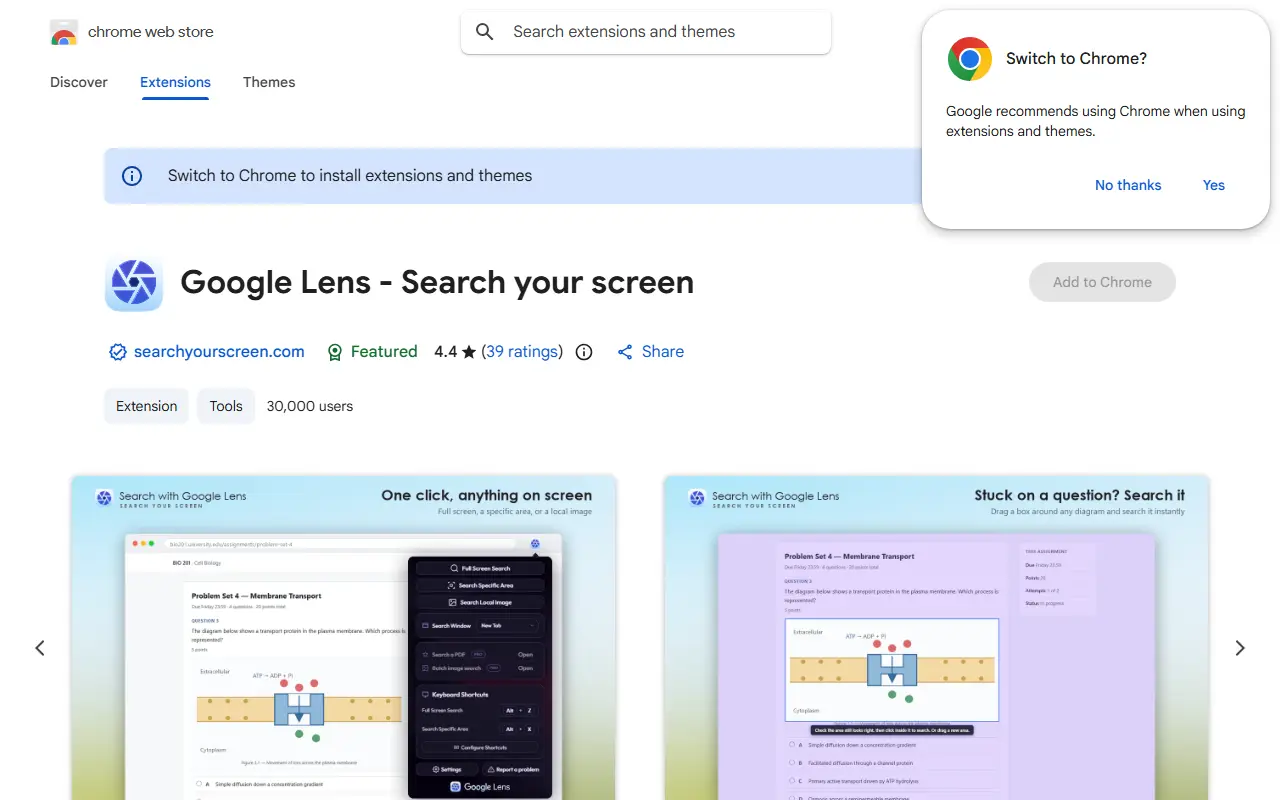 Search Your Screen homepage screenshot