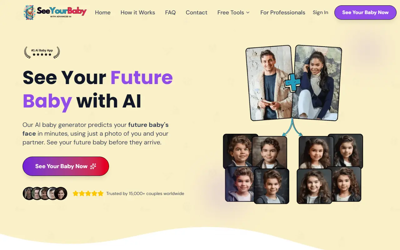 SeeYourBabyAI homepage screenshot