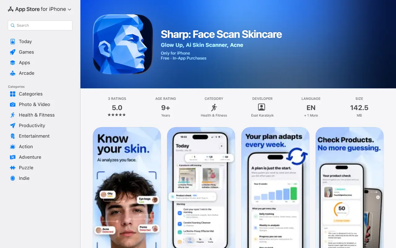 Sharp homepage screenshot