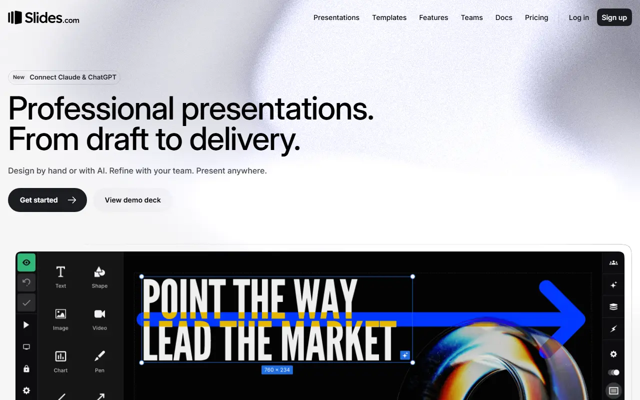 Slides homepage screenshot