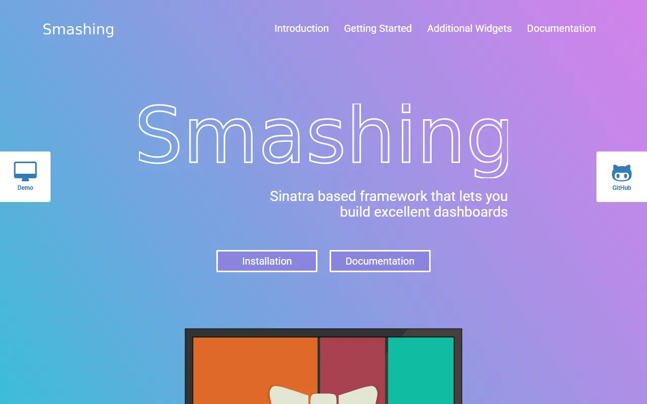 Smashing homepage screenshot