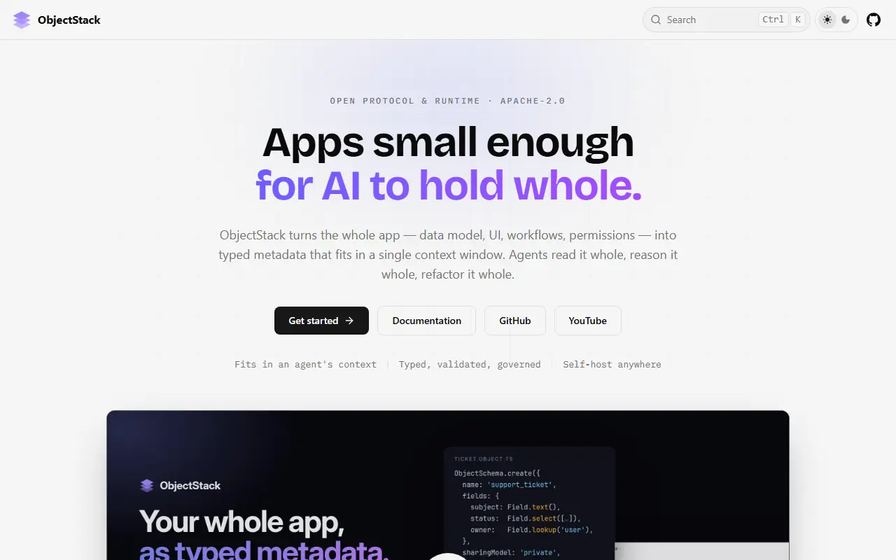 Steedos homepage screenshot
