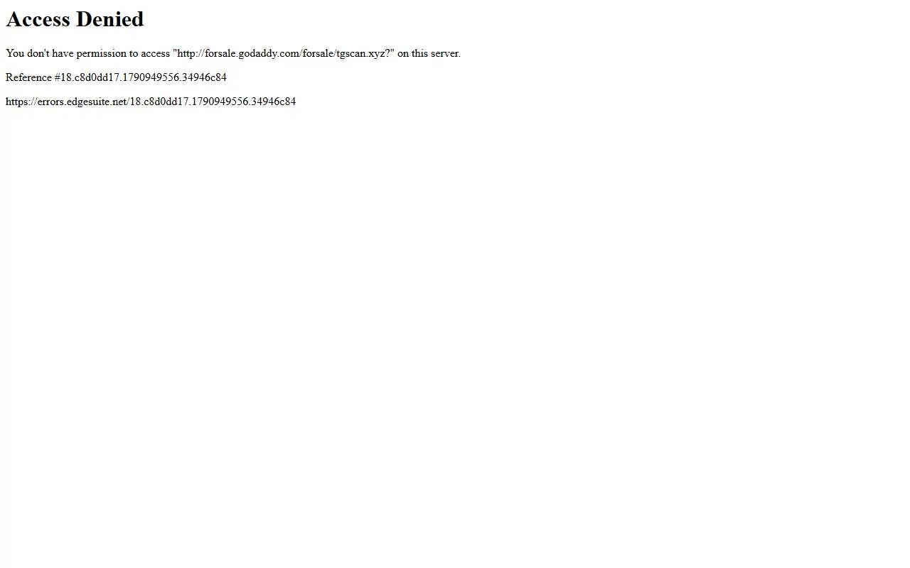 Tgscan homepage screenshot