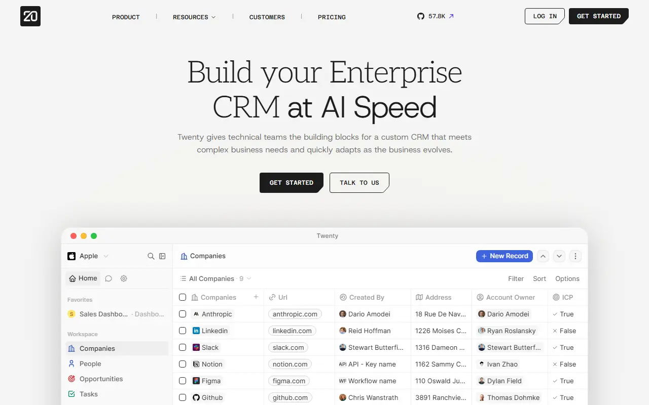 Twenty homepage screenshot