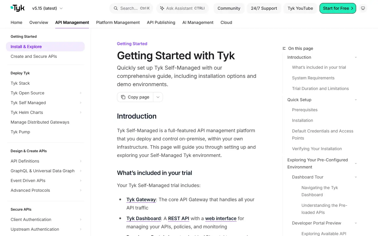 Tyk homepage screenshot