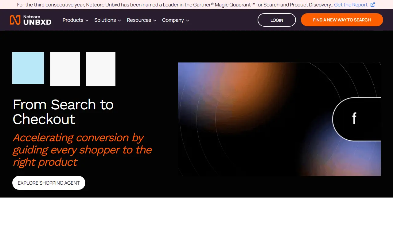 Unbxd homepage screenshot