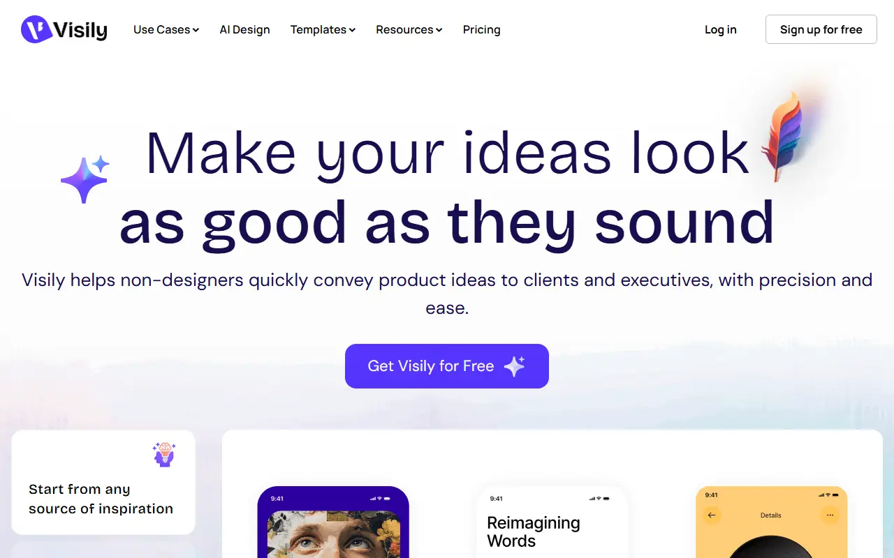 Visily homepage screenshot