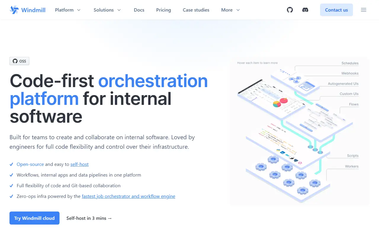Windmill homepage screenshot