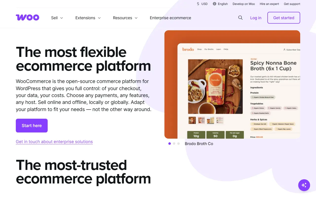 WooCommerce homepage screenshot