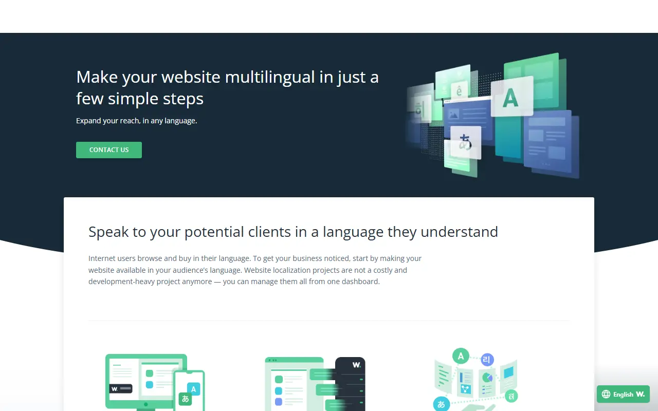 WOVN.io homepage screenshot