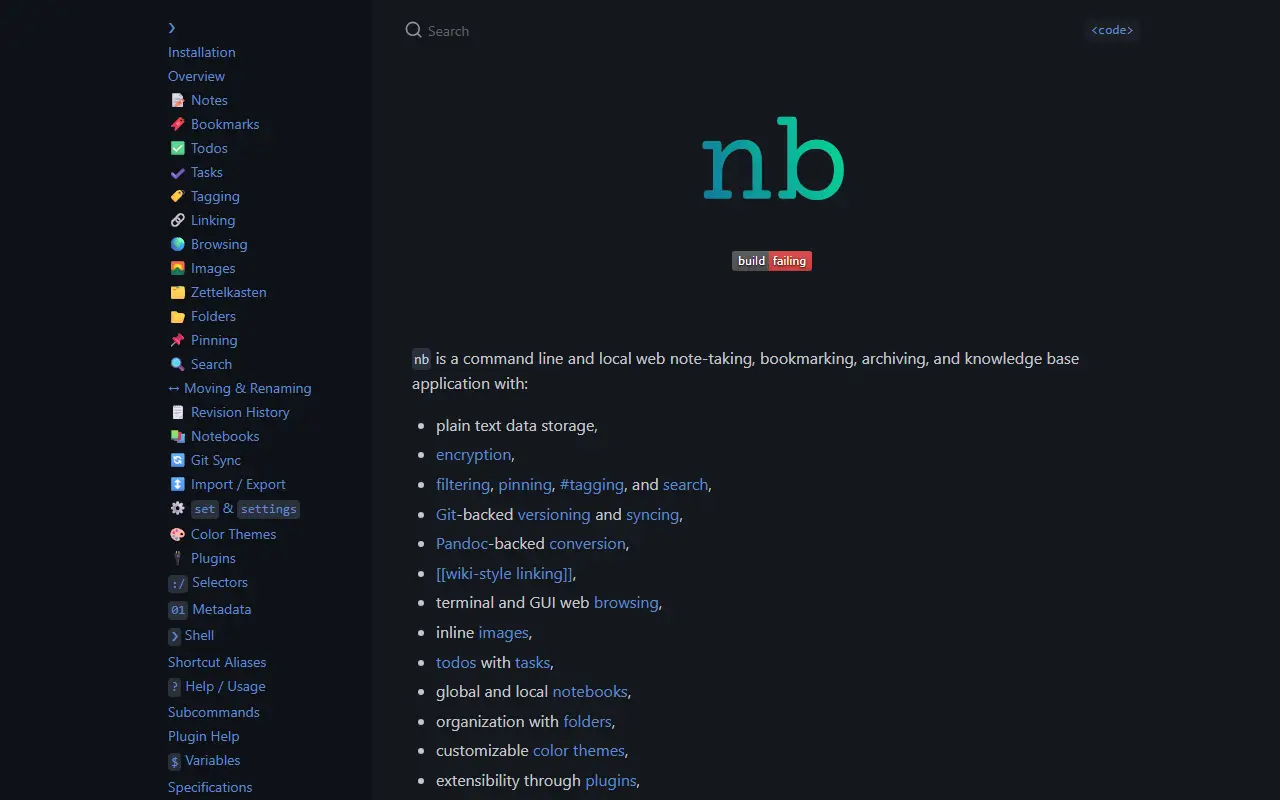 nb homepage screenshot