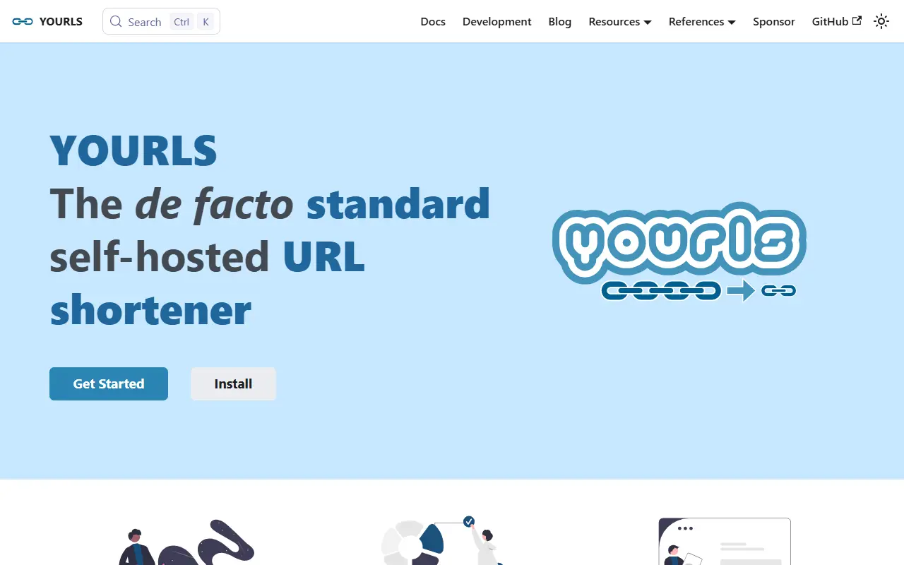 YOURLS homepage screenshot