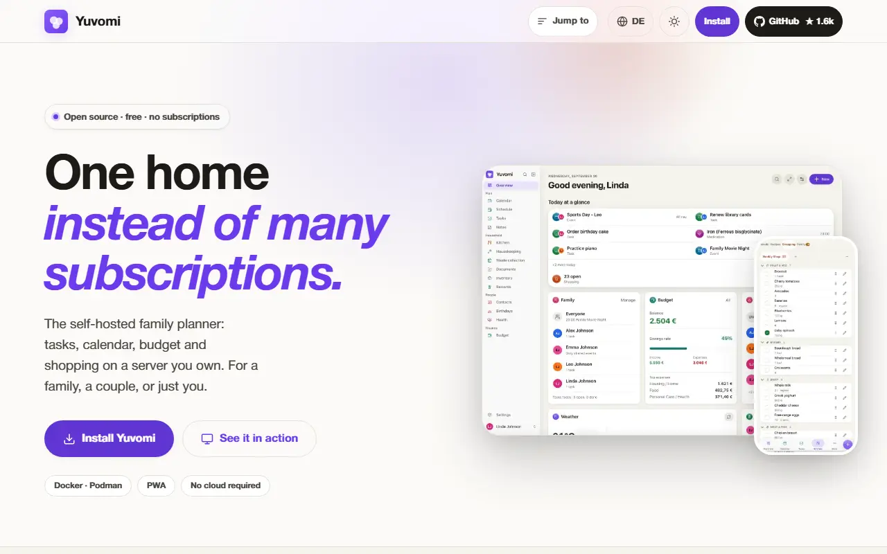 Yuvomi homepage screenshot